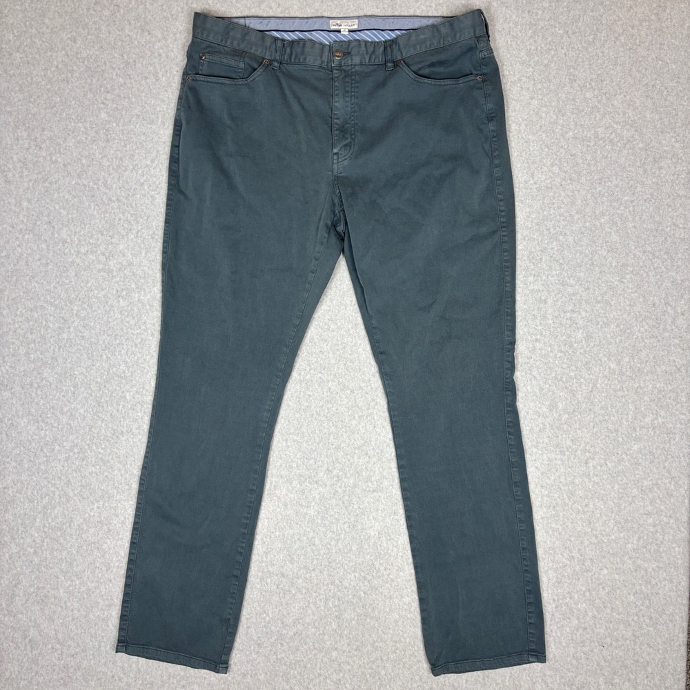 Peter Millar Ultimate Sateen 5 Pocket Pants Mens 40 Grey Straight Leg Stretch